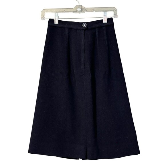 FORSTMANN Wool Angora Hair Women Blue Faux Fur Collar Sz Measured & Skirt VTG - Picture 4 of 16